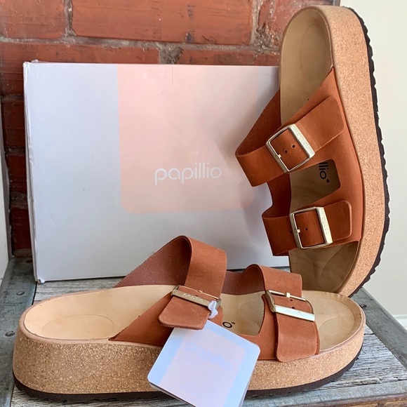 BIRKENSTOCK PAPILLIO New Gabriel Platform Chunky Sole Leather Sandals Size 41 - Picture 2 of 9